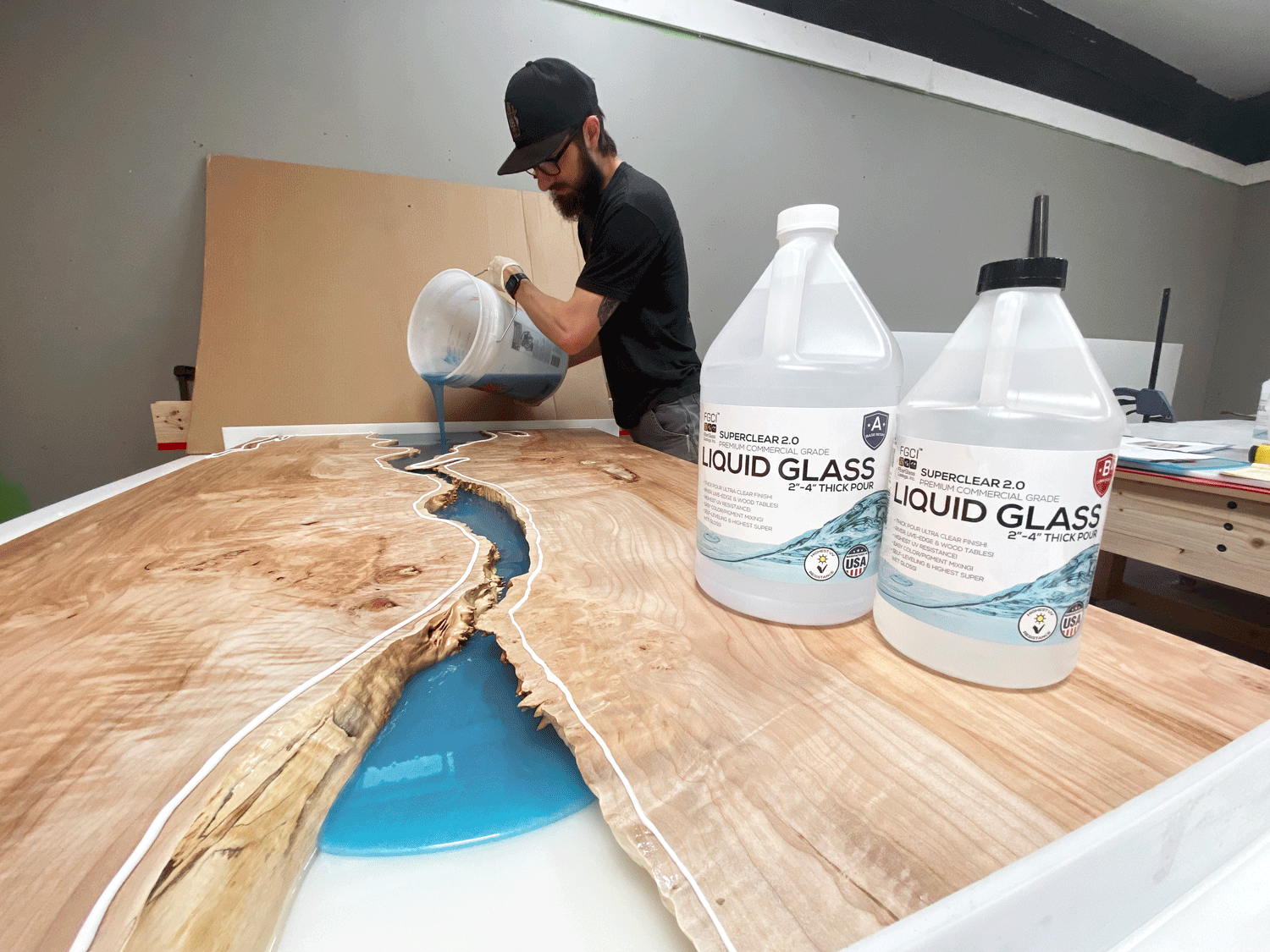 Liquid Glass Deep Pour 24 Hour Epoxy Kit — Wane+Flitch